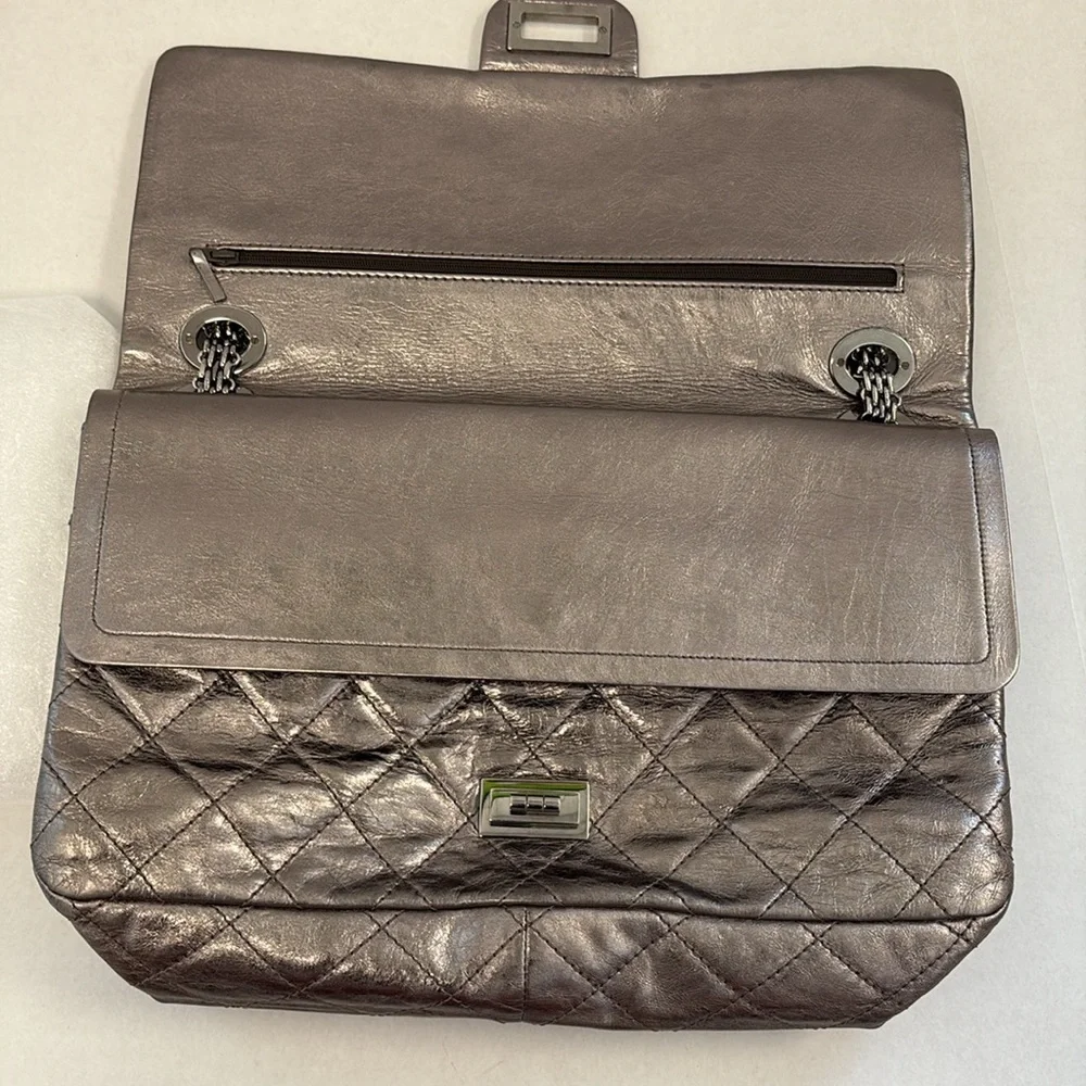 Chanel Metallic 2.55 Maxi Reissue Chain Shoulder Bag